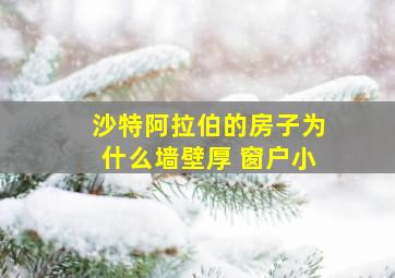 沙特阿拉伯的房子为什么墙壁厚 窗户小